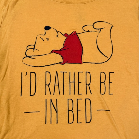 Winnie the Pooh Bear Sleep Shirt Disney T Shirt Graphic Tee Lounge Wear Top PJs - Picture 4 of 17
